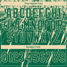 Load image into Gallery viewer, Custom Stitched Kelly Green Cream 3D Pattern Design Splash Grunge Art Sports Pullover Sweatshirt Hoodie