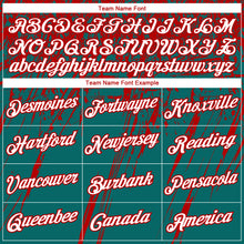 Load image into Gallery viewer, Custom Stitched Teal White-Red 3D Pattern Design Splash Grunge Art Sports Pullover Sweatshirt Hoodie