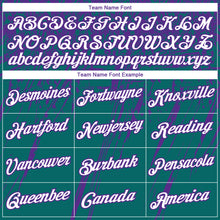 Load image into Gallery viewer, Custom Stitched Teal White-Purple 3D Pattern Design Splash Grunge Art Sports Pullover Sweatshirt Hoodie