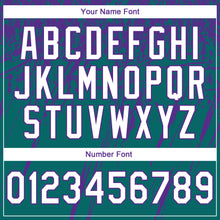 Load image into Gallery viewer, Custom Stitched Teal White-Purple 3D Pattern Design Splash Grunge Art Sports Pullover Sweatshirt Hoodie