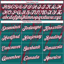 Load image into Gallery viewer, Custom Stitched Teal White-Crimson 3D Pattern Design Splash Grunge Art Sports Pullover Sweatshirt Hoodie