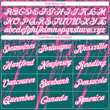 Load image into Gallery viewer, Custom Stitched Teal White-Pink 3D Pattern Design Splash Grunge Art Sports Pullover Sweatshirt Hoodie