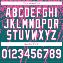 Load image into Gallery viewer, Custom Stitched Teal White-Pink 3D Pattern Design Splash Grunge Art Sports Pullover Sweatshirt Hoodie