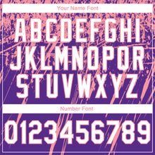 Load image into Gallery viewer, Custom Stitched Purple White-Medium Pink 3D Pattern Design Splash Grunge Art Sports Pullover Sweatshirt Hoodie