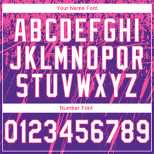 Load image into Gallery viewer, Custom Stitched Purple White-Pink 3D Pattern Design Splash Grunge Art Sports Pullover Sweatshirt Hoodie