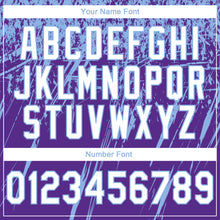 Load image into Gallery viewer, Custom Stitched Purple White-Light Blue 3D Pattern Design Splash Grunge Art Sports Pullover Sweatshirt Hoodie