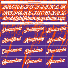 Load image into Gallery viewer, Custom Stitched Purple White-Orange 3D Pattern Design Splash Grunge Art Sports Pullover Sweatshirt Hoodie