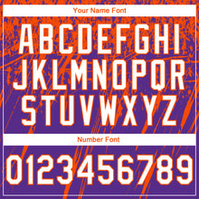 Load image into Gallery viewer, Custom Stitched Purple White-Orange 3D Pattern Design Splash Grunge Art Sports Pullover Sweatshirt Hoodie