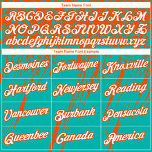 Загрузить изображение в средство просмотра галереи, Custom Stitched Aqua White-Orange 3D Pattern Design Splash Grunge Art Sports Pullover Sweatshirt Hoodie