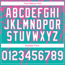 Загрузить изображение в средство просмотра галереи, Custom Stitched Aqua White-Pink 3D Pattern Design Splash Grunge Art Sports Pullover Sweatshirt Hoodie