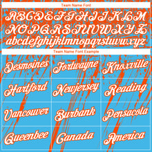 Laden Sie das Bild in den Galerie-Viewer, Custom Stitched Sky Blue White-Orange 3D Pattern Design Splash Grunge Art Sports Pullover Sweatshirt Hoodie