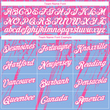 Load image into Gallery viewer, Custom Stitched Light Blue White-Pink 3D Pattern Design Splash Grunge Art Sports Pullover Sweatshirt Hoodie