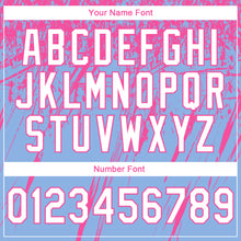 Load image into Gallery viewer, Custom Stitched Light Blue White-Pink 3D Pattern Design Splash Grunge Art Sports Pullover Sweatshirt Hoodie