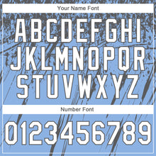 Загрузить изображение в средство просмотра галереи, Custom Stitched Light Blue White-Steel Gray 3D Pattern Design Splash Grunge Art Sports Pullover Sweatshirt Hoodie