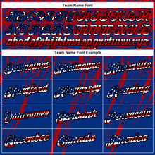 Charger l'image dans la galerie, Custom Stitched Royal USA Flag Red Black-White 3D Pattern Design Splash Grunge Art Sports Pullover Sweatshirt Hoodie