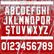 Laden Sie das Bild in den Galerie-Viewer, Custom Stitched Red White-Gray 3D Pattern Design Splash Grunge Art Sports Pullover Sweatshirt Hoodie