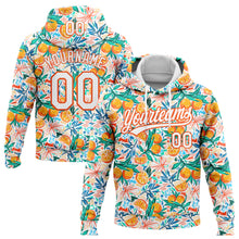 Laden Sie das Bild in den Galerie-Viewer, Custom Stitched White Orange 3D Pattern Design Fruit Sports Pullover Sweatshirt Hoodie