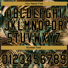 Загрузить изображение в средство просмотра галереи, Custom Stitched Black Old Gold 3D Tropical Leaves In The Style Of Jungle And Hawaii Sports Pullover Sweatshirt Hoodie