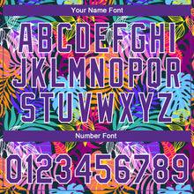 Load image into Gallery viewer, Custom Stitched Purple White 3D Hawaii Palm Trees Sports Pullover Sweatshirt Hoodie