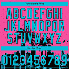 Загрузить изображение в средство просмотра галереи, Custom Stitched Pink Sky Blue-Black 3D Miami Palm Trees City Edition Sports Pullover Sweatshirt Hoodie