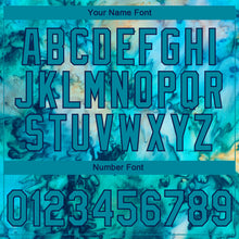 Laden Sie das Bild in den Galerie-Viewer, Custom Stitched Tie Dye Teal-Navy 3D Sports Pullover Sweatshirt Hoodie