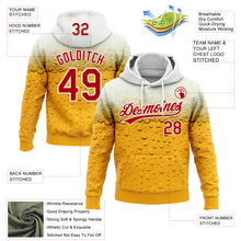 Laden Sie das Bild in den Galerie-Viewer, Custom Stitched Yellow Red-White 3D Pattern Design Beer Sports Pullover Sweatshirt Hoodie
