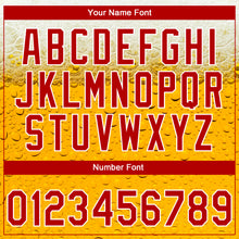 Laden Sie das Bild in den Galerie-Viewer, Custom Stitched Yellow Red-White 3D Pattern Design Beer Sports Pullover Sweatshirt Hoodie