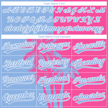 Загрузить изображение в средство просмотра галереи, Custom Stitched Pink Light Blue-White 3D Hawaii Coconut Trees Sports Pullover Sweatshirt Hoodie