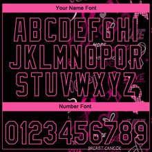 Load image into Gallery viewer, Custom Stitched Black Pink 3D Pattern Design Pink Ribbon Breast Cancer Awareness Month Women Health Care Support Sports Pullover Sweatshirt Hoodie