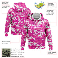 Laden Sie das Bild in den Galerie-Viewer, Custom Stitched Camo Deep Pink-White 3D Sports Pullover Sweatshirt Salute To Service Hoodie