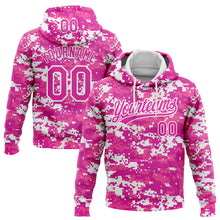 Laden Sie das Bild in den Galerie-Viewer, Custom Stitched Camo Deep Pink-White 3D Sports Pullover Sweatshirt Salute To Service Hoodie