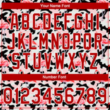 Laden Sie das Bild in den Galerie-Viewer, Custom Stitched Camo Red-White 3D Flamingo Sports Pullover Sweatshirt Salute To Service Hoodie