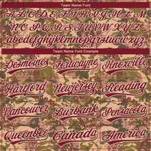 Laden Sie das Bild in den Galerie-Viewer, Custom Stitched Camo Crimson-Cream 3D Military Badge Sports Pullover Sweatshirt Salute To Service Hoodie