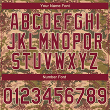 Laden Sie das Bild in den Galerie-Viewer, Custom Stitched Camo Crimson-Cream 3D Military Badge Sports Pullover Sweatshirt Salute To Service Hoodie