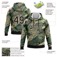 Laden Sie das Bild in den Galerie-Viewer, Custom Stitched Camo Black-Cream 3D Dots And Geometric Figures Sports Pullover Sweatshirt Salute To Service Hoodie