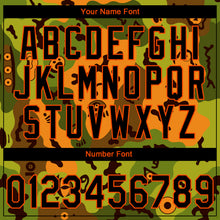 Laden Sie das Bild in den Galerie-Viewer, Custom Stitched Camo Black-Orange 3D Funny Faces Sports Pullover Sweatshirt Salute To Service Hoodie