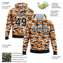 Laden Sie das Bild in den Galerie-Viewer, Custom Stitched Camo Black-White 3D Sports Pullover Sweatshirt Salute To Service Hoodie