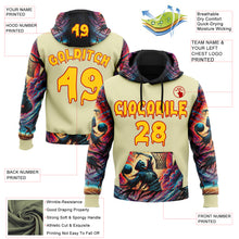 Загрузить изображение в средство просмотра галереи, Custom Yellow Red 3D Skull Basketball Player Sports Pullover Sweatshirt Hoodie
