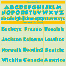 Load image into Gallery viewer, Custom Green Lakes Blue-Yellow 3D Skull Alien Sports Pullover Sweatshirt Hoodie