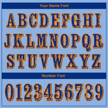 Load image into Gallery viewer, Custom Light Blue Royal-Bay Orange 3D Skull Nightmare Sports Pullover Sweatshirt Hoodie