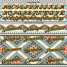 Загрузить изображение в средство просмотра галереи, Custom Stitched Cream Navy Blue Orange Gray-Gold 3D Mexico Aztec Pattern Sports Pullover Sweatshirt Hoodie