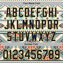 Загрузить изображение в средство просмотра галереи, Custom Stitched Cream Navy Blue Orange Gray-Gold 3D Mexico Aztec Pattern Sports Pullover Sweatshirt Hoodie