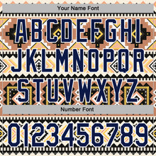 Загрузить изображение в средство просмотра галереи, Custom Stitched Cream Navy Gray Yellow-White 3D Mexico Aztec Pattern Sports Pullover Sweatshirt Hoodie