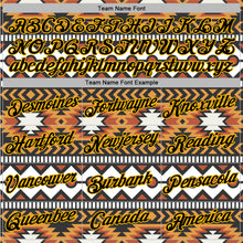 Загрузить изображение в средство просмотра галереи, Custom Stitched White Black Orange-Gold 3D Mexico Aztec Pattern Sports Pullover Sweatshirt Hoodie