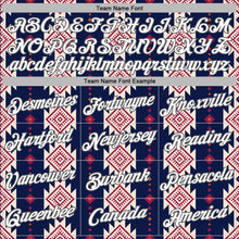 Загрузить изображение в средство просмотра галереи, Custom Stitched Navy White Cream Red-Steel Gray 3D Mexico Aztec Pattern Sports Pullover Sweatshirt Hoodie