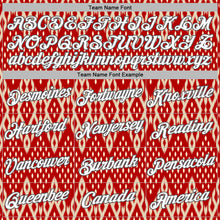 Загрузить изображение в средство просмотра галереи, Custom Stitched Red White Cream-Steel Gray 3D Mexico Aztec Pattern Sports Pullover Sweatshirt Hoodie