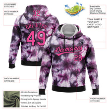 Загрузить изображение в средство просмотра галереи, Custom Stitched Tie Dye Pink-Black 3D Sports Pullover Sweatshirt Hoodie