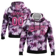 Загрузить изображение в средство просмотра галереи, Custom Stitched Tie Dye Pink-Black 3D Sports Pullover Sweatshirt Hoodie