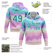 Загрузить изображение в средство просмотра галереи, Custom Stitched Tie Dye Teal-White 3D Sports Pullover Sweatshirt Hoodie