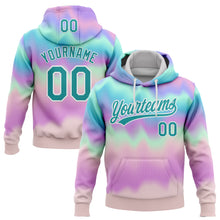 Загрузить изображение в средство просмотра галереи, Custom Stitched Tie Dye Teal-White 3D Sports Pullover Sweatshirt Hoodie